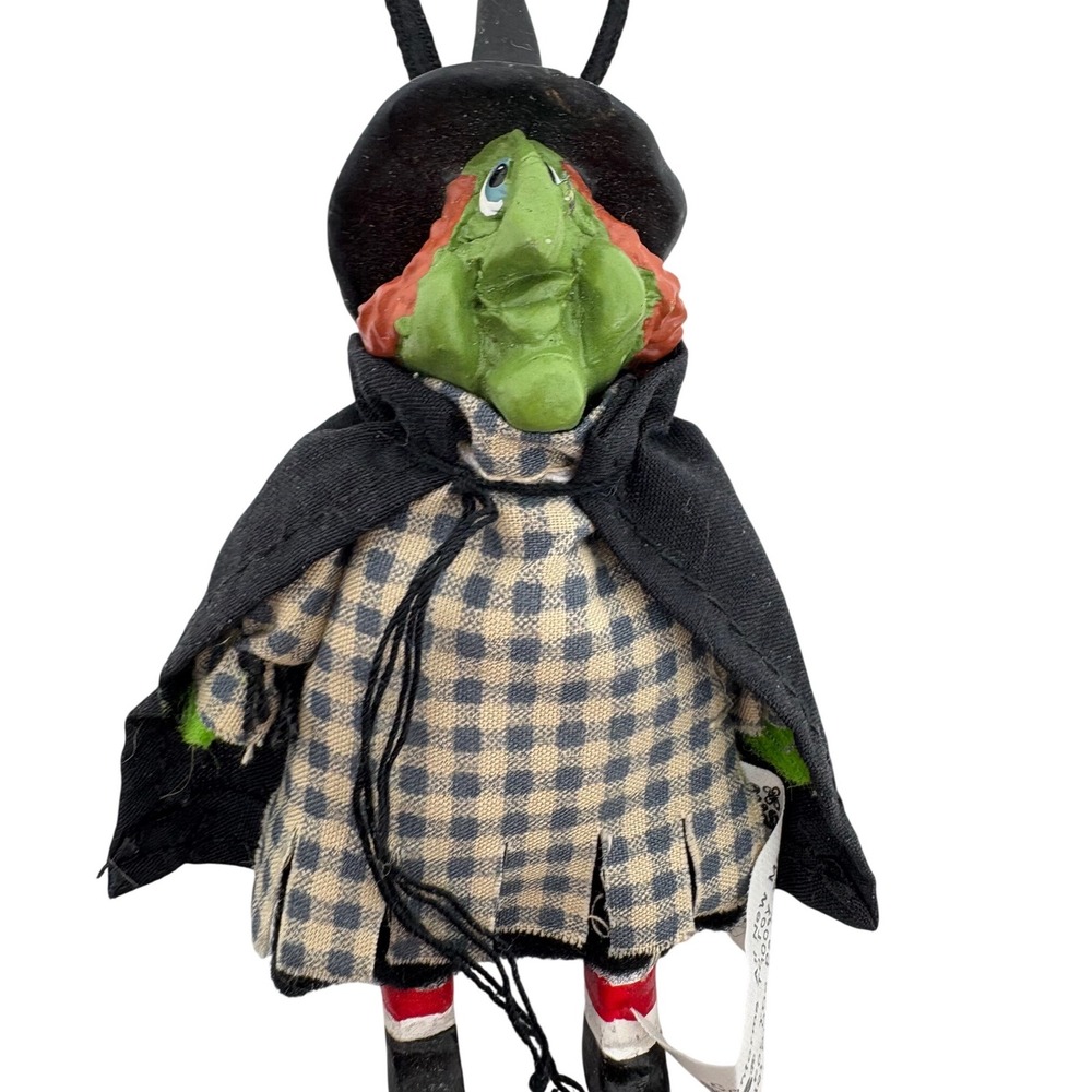 Russ Berrie Kathleen Kelly‎ Critter Factory Witch Ornament Halloween 2623 1990s